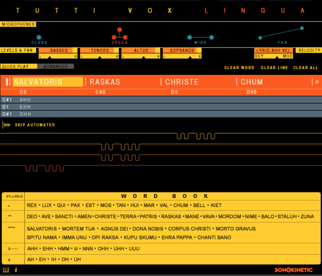 Tutti Vox Lingua Interface - Quick Play